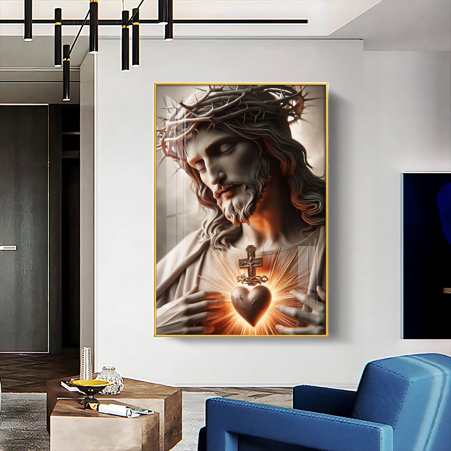 Divine Jesus Heart Premium Acrylic Wall Art