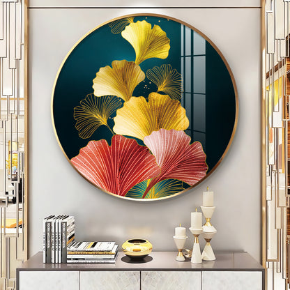Colorful Petals Premium Acrylic Round Wall Art
