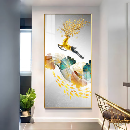 Luxury Deer Premium Acrylic Vertical Wall Art