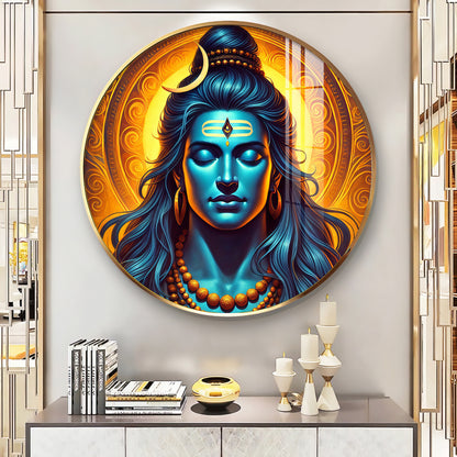 Supreme Soul Shiva Premium Acrylic Round Wall Art