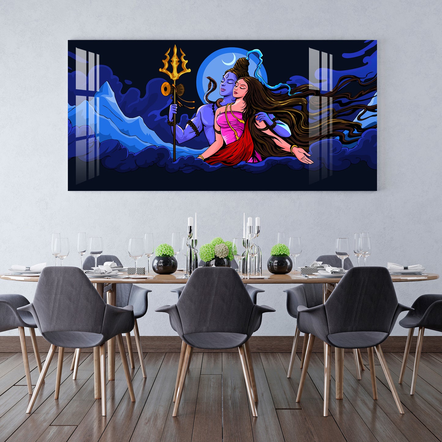 Shiv and Parvati Acrylic Wall Art