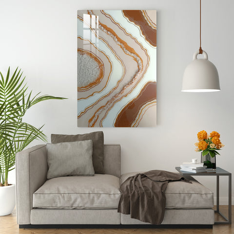 Brown lines Epoxy Resin Wall Art