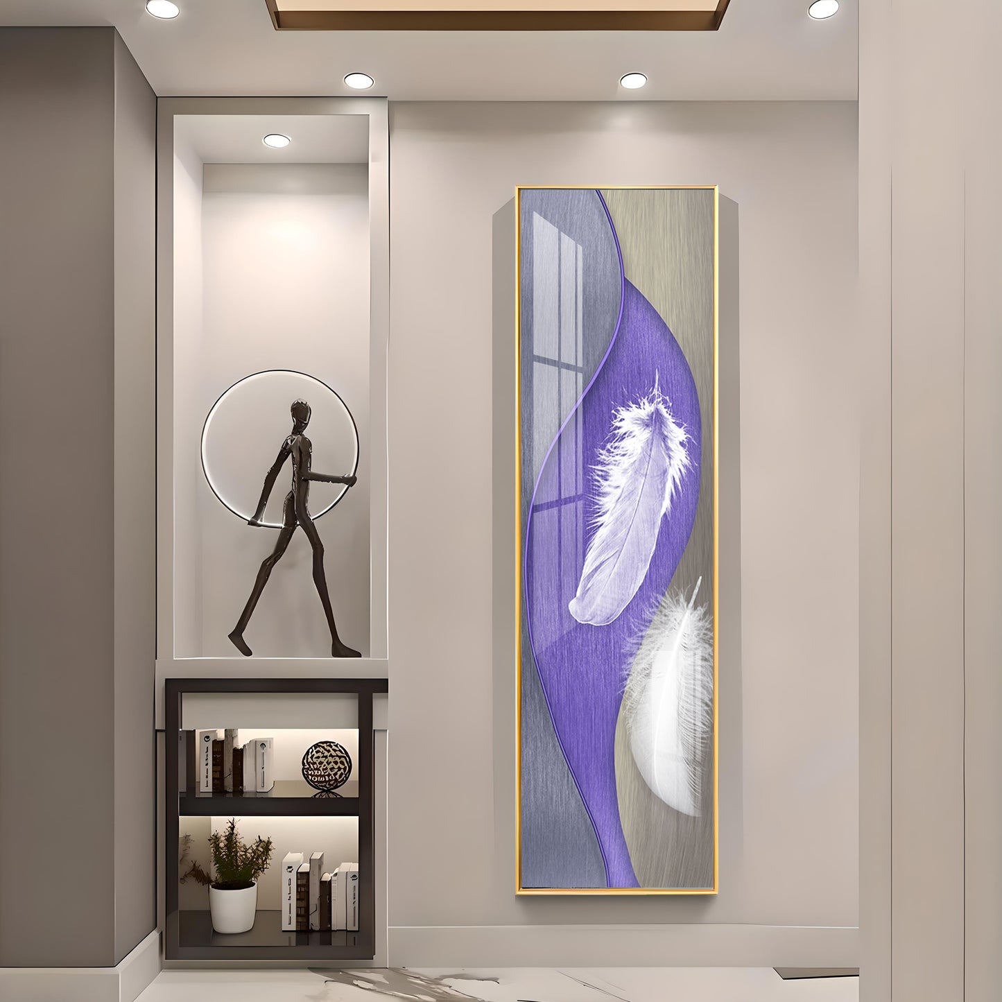 Purple Whispers Premium Acrylic Vertical Wall Art