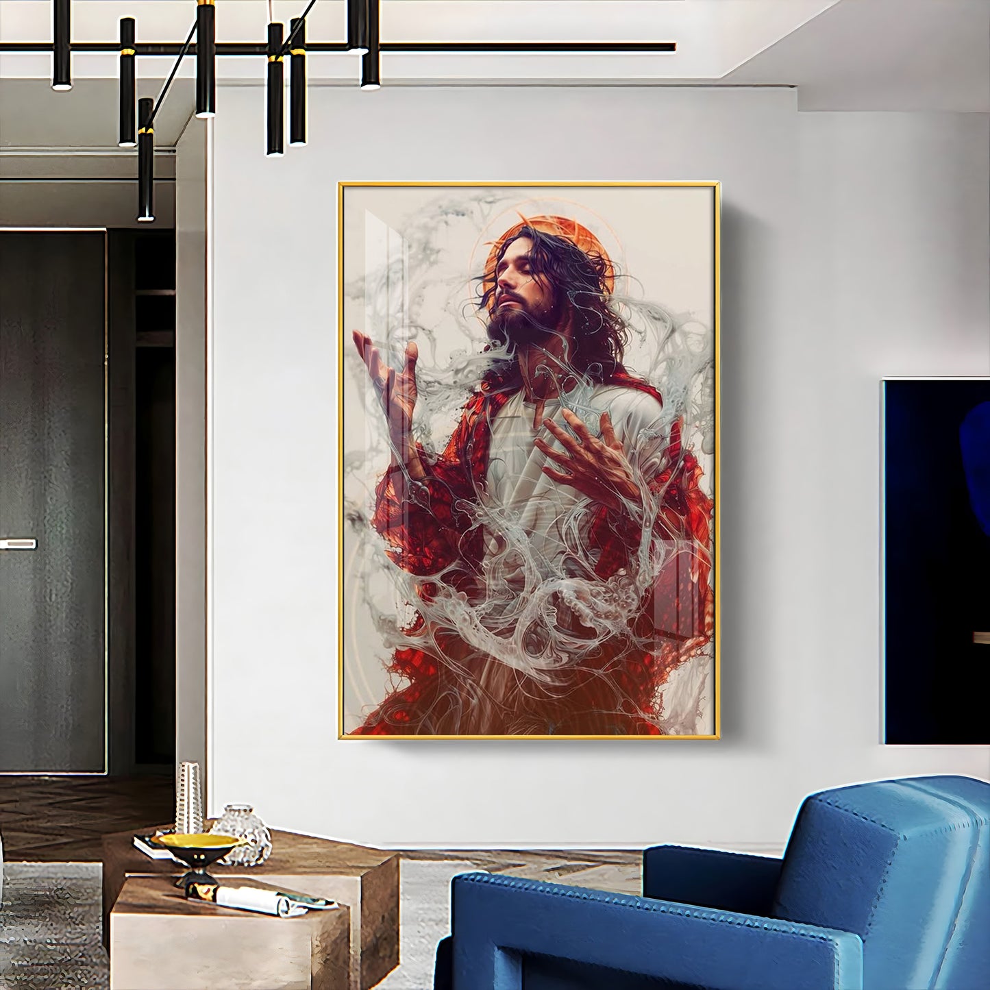 Sacred Jesus Mural Premium Acrylic Wall Art