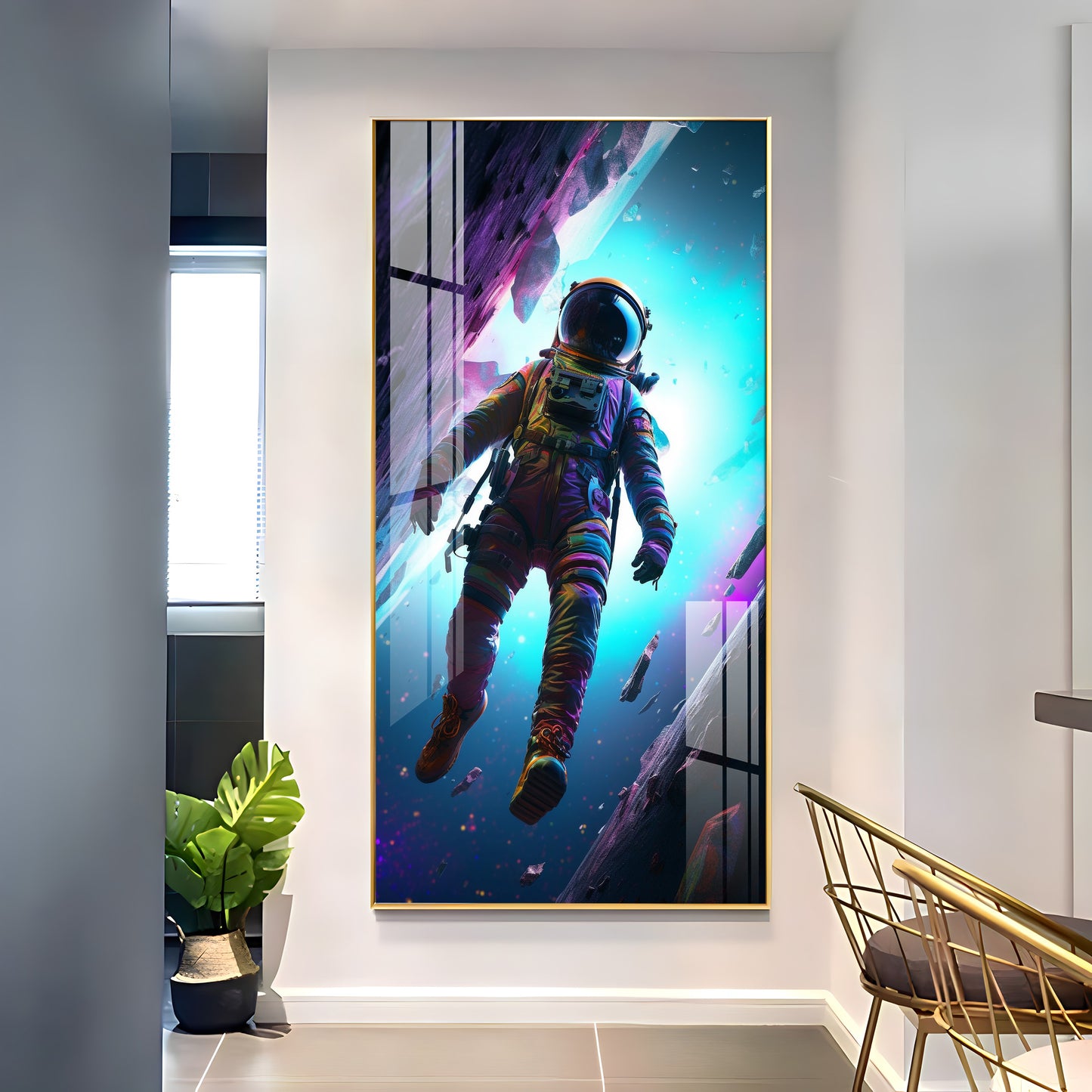 Colorful Cosmos Premium Acrylic Vertical Wall Art