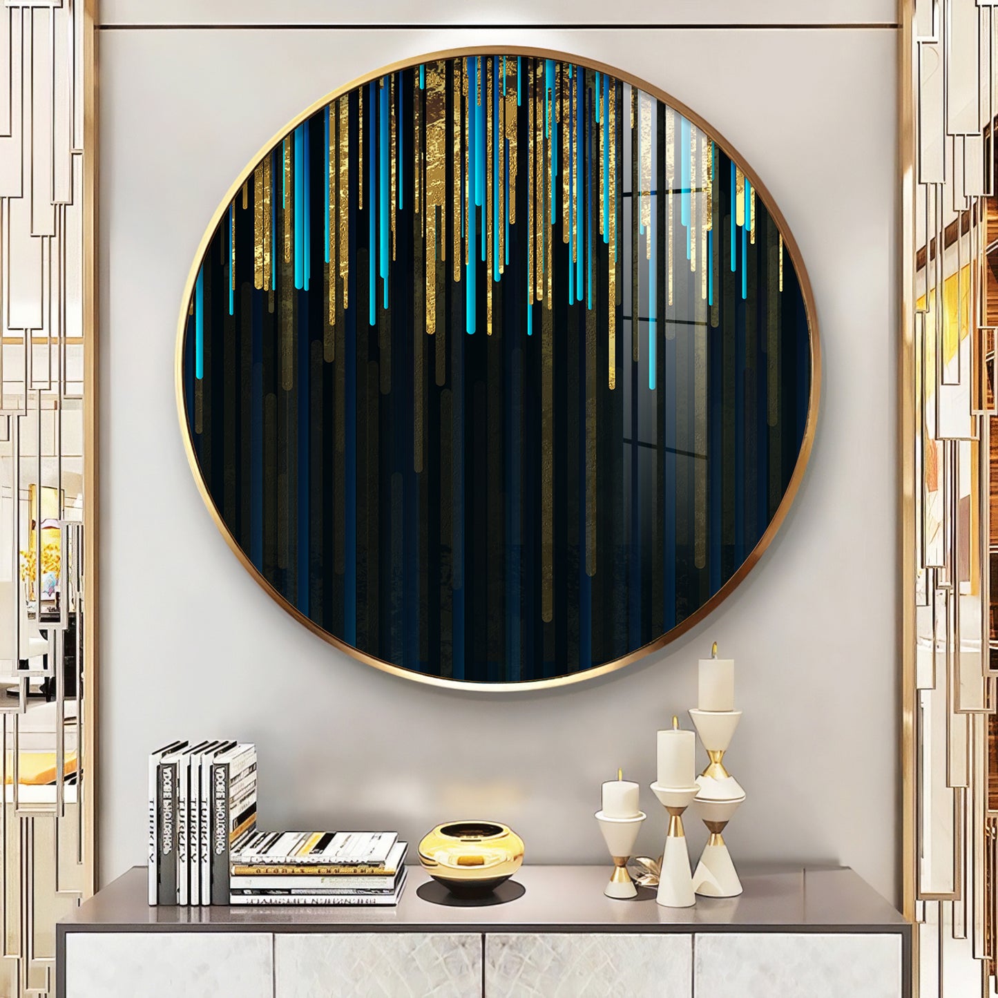 Colorful Palette Premium Acrylic Round Wall Art