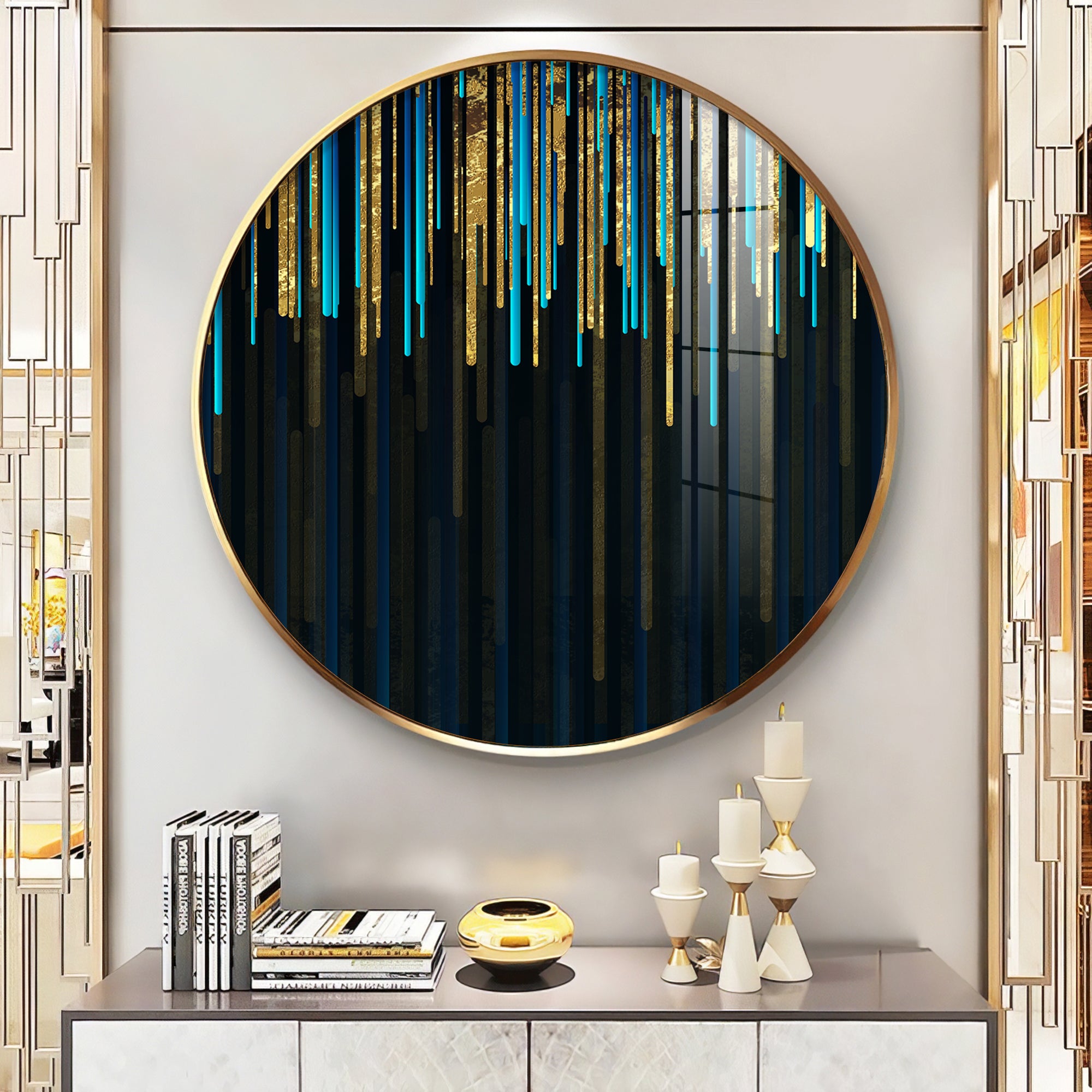 Colorful Palette Premium Acrylic Round Wall Art