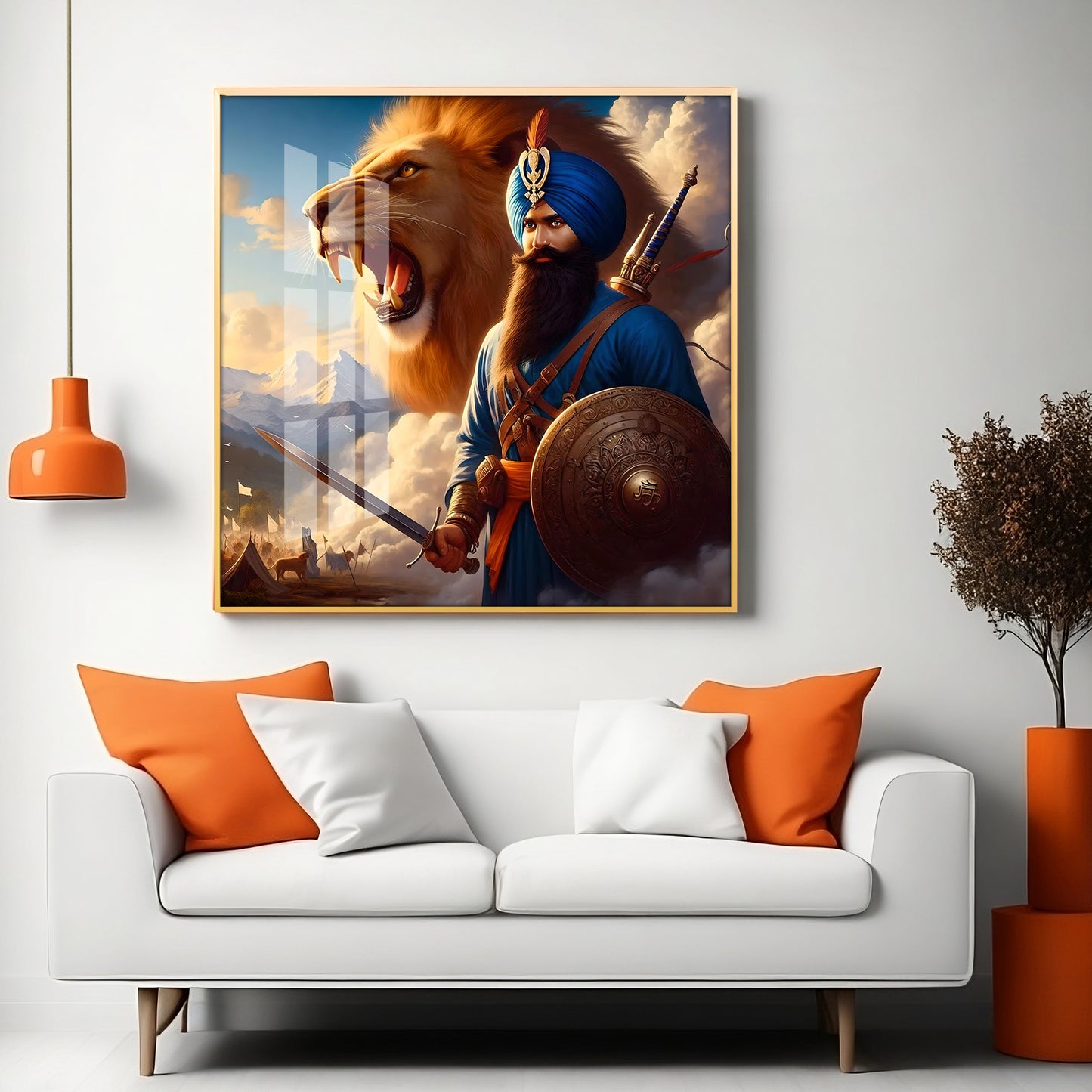 Turban Warrior Premium Acrylic Square Wall Art