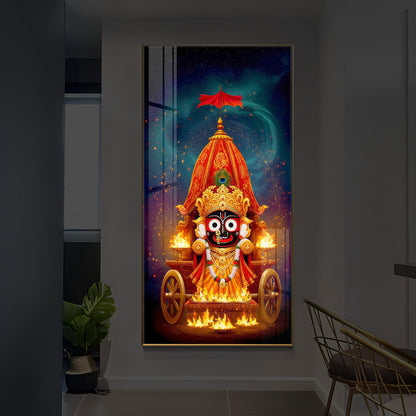 Jagannath Prabhu Modern Luxury Backlight Vertical Wall Art