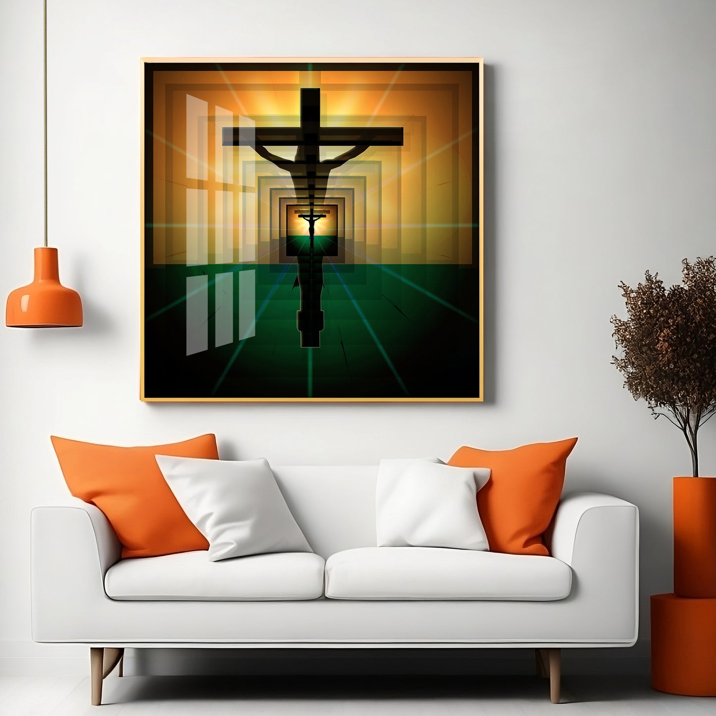 The Jesus Cross Premium Acrylic Square Wall Art