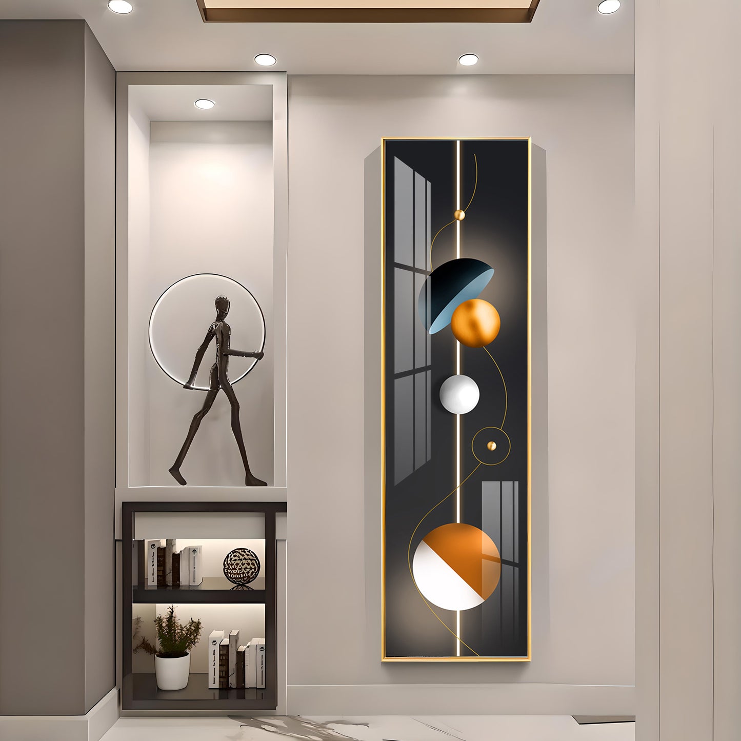 Circular Radiance Premium Acrylic Vertical Wall Art