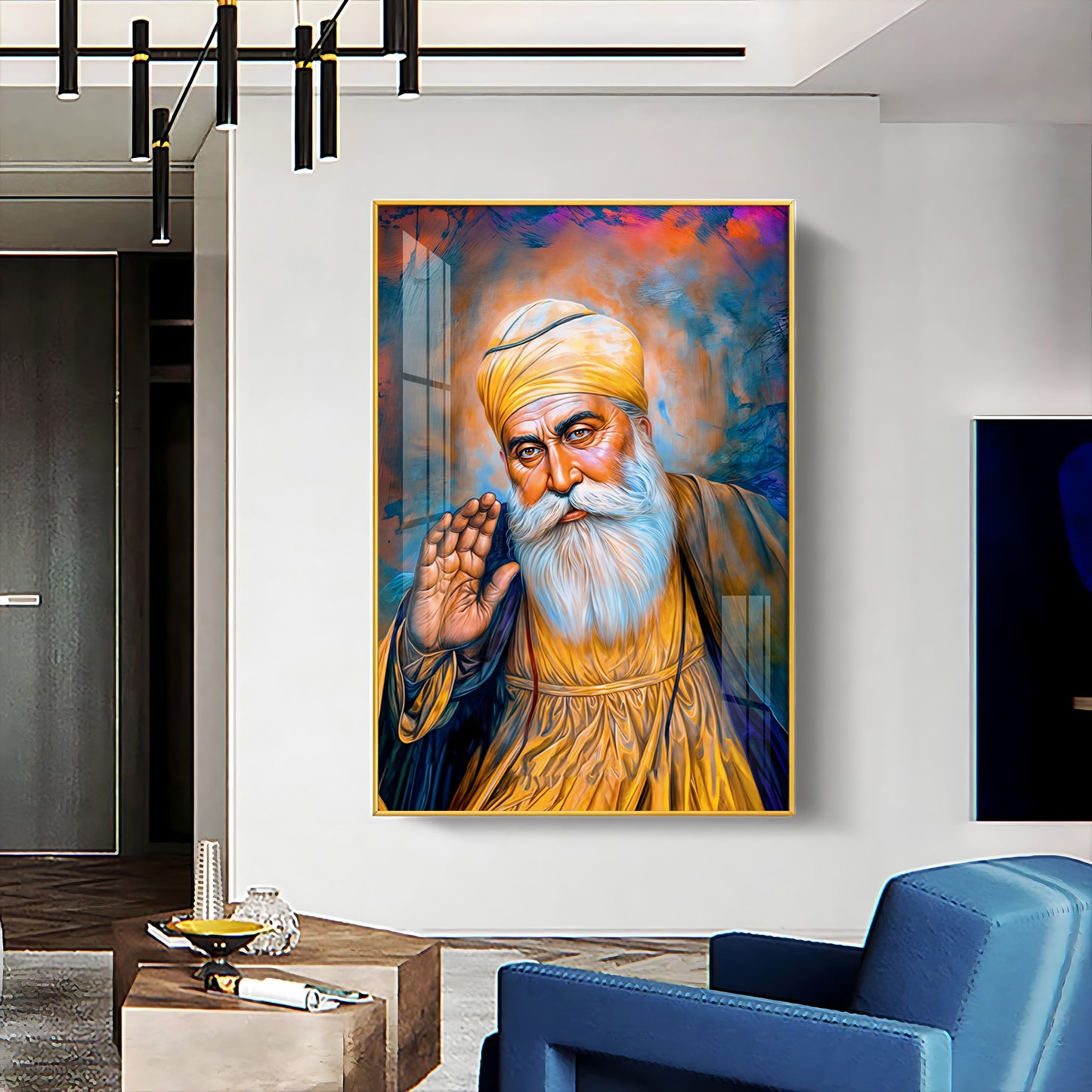 Divine Guru Ji Premium Vertical Acrylic Wall Art