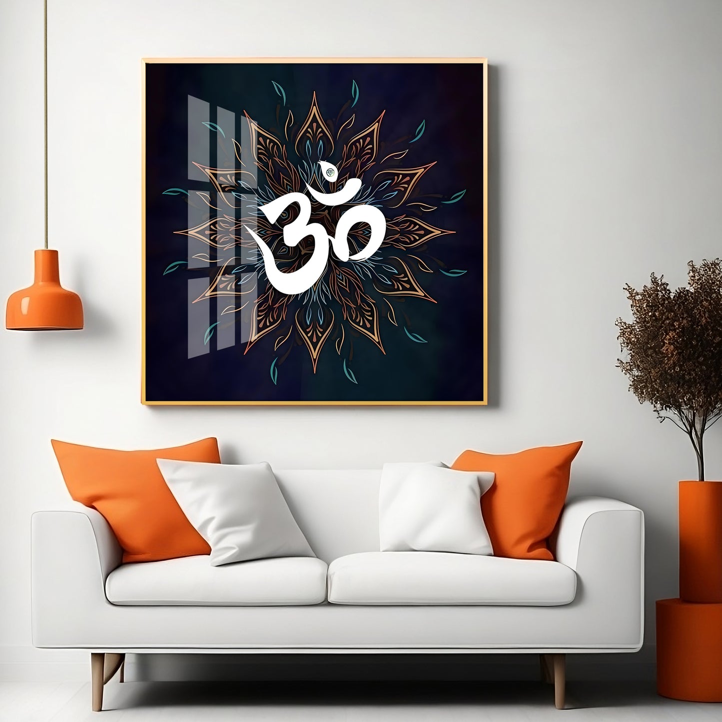 Om Shanti Premium Acrylic Square Wall Art