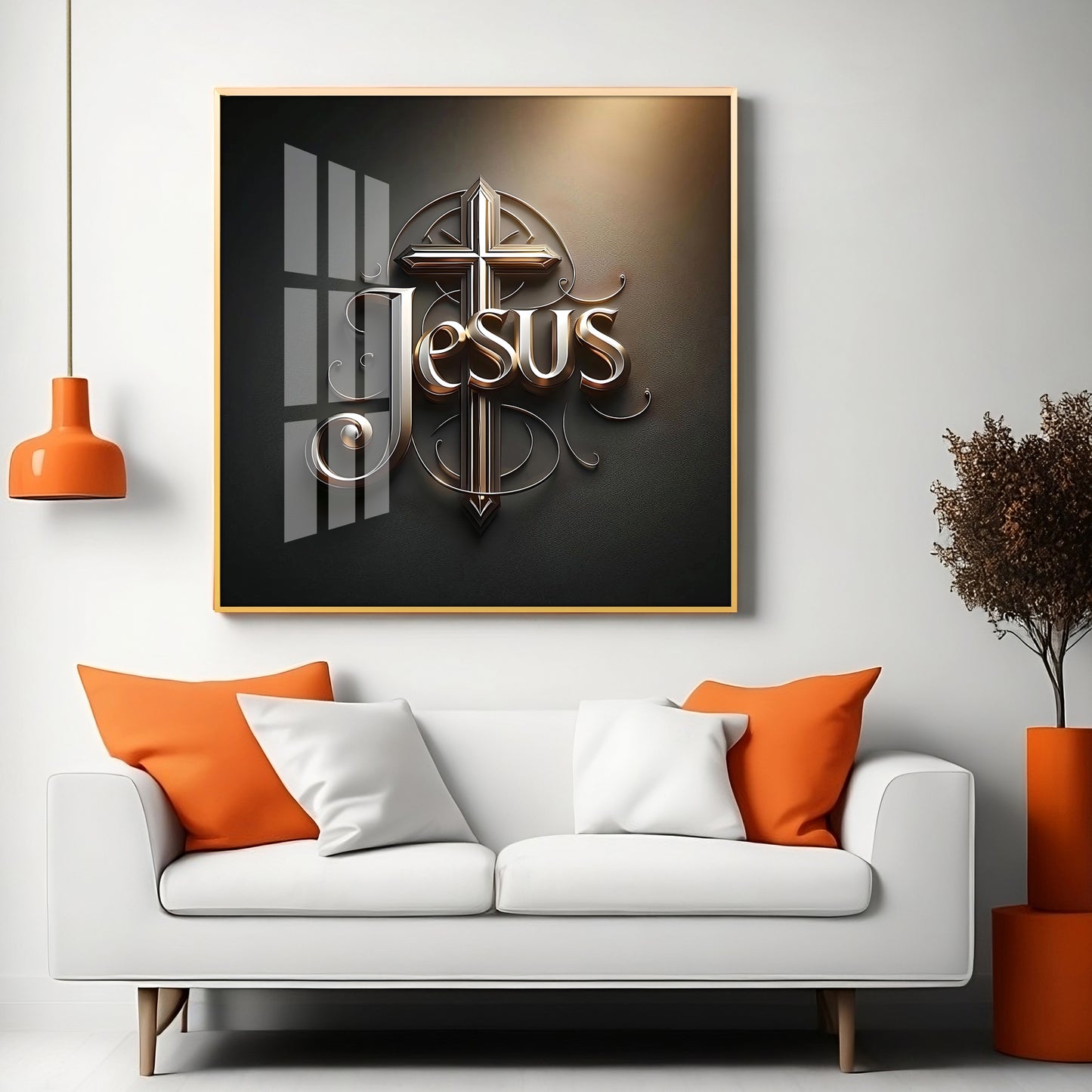 3D Jesus Artistry Premium Acrylic Square Wall Art