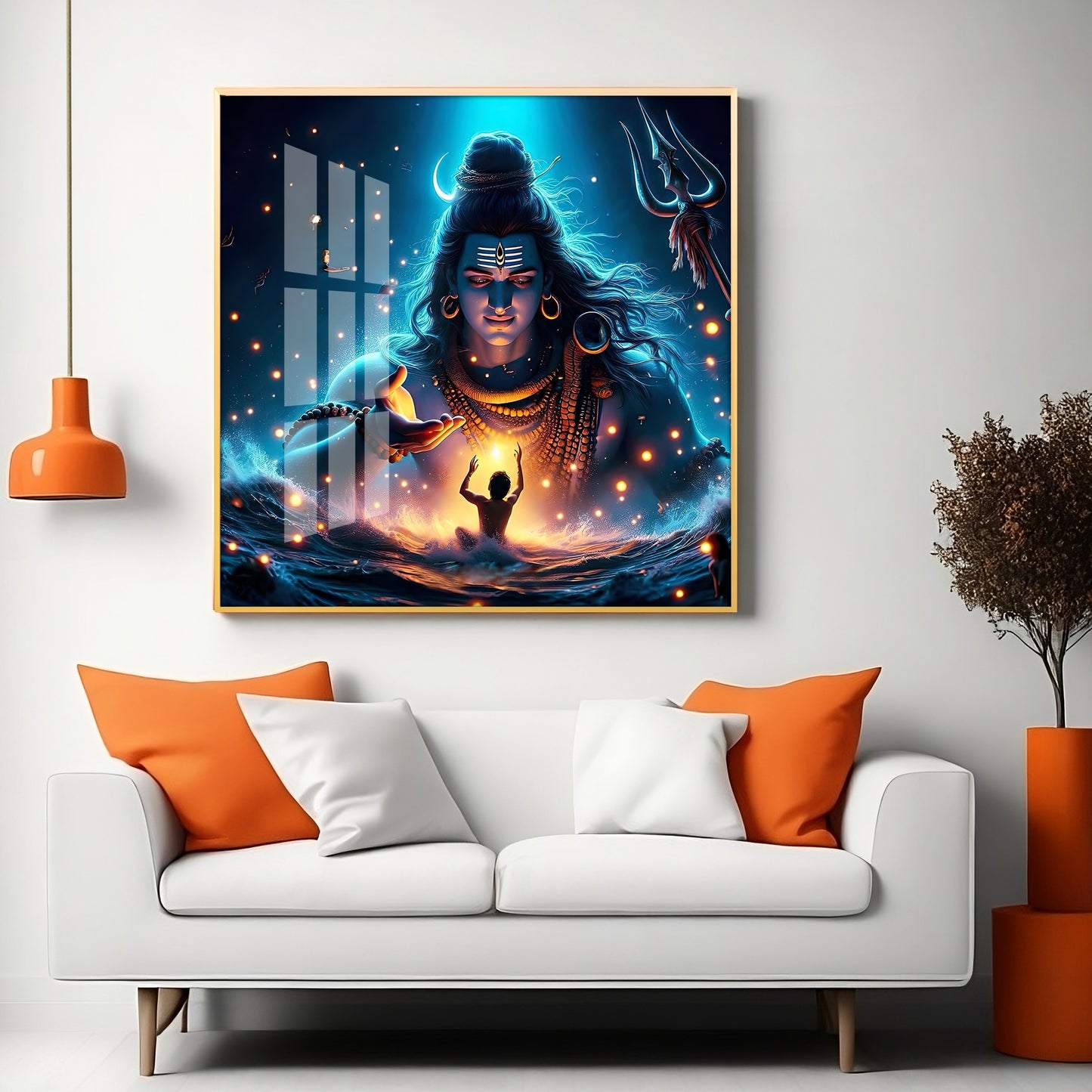 Cosmic Shiva Premium Acrylic Square Wall Art