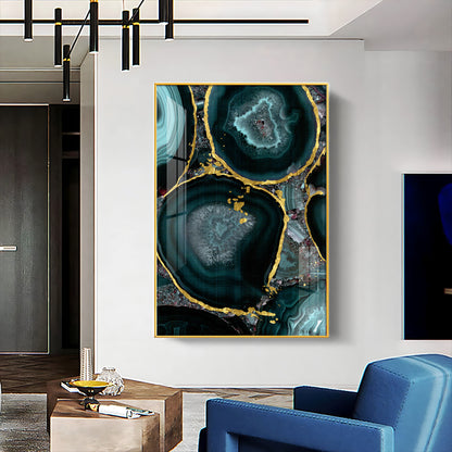 Abstract Art Agate Stone Premium Acrylic Vertical Wall Art