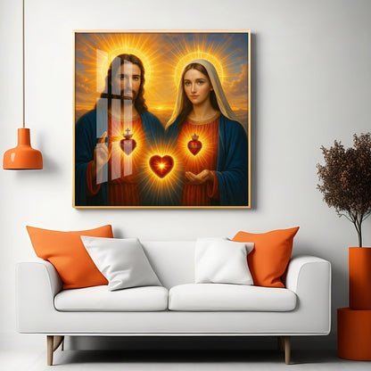 Most Sacred Heart of Jesus Premium Acrylic Square Wall Art