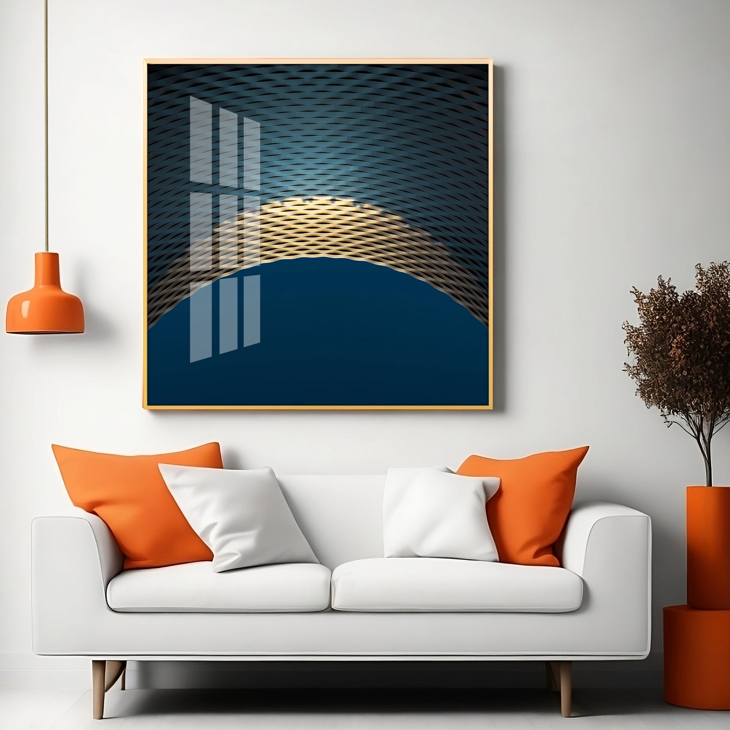 Between The Blues Premium Acrylic Square Wall Art