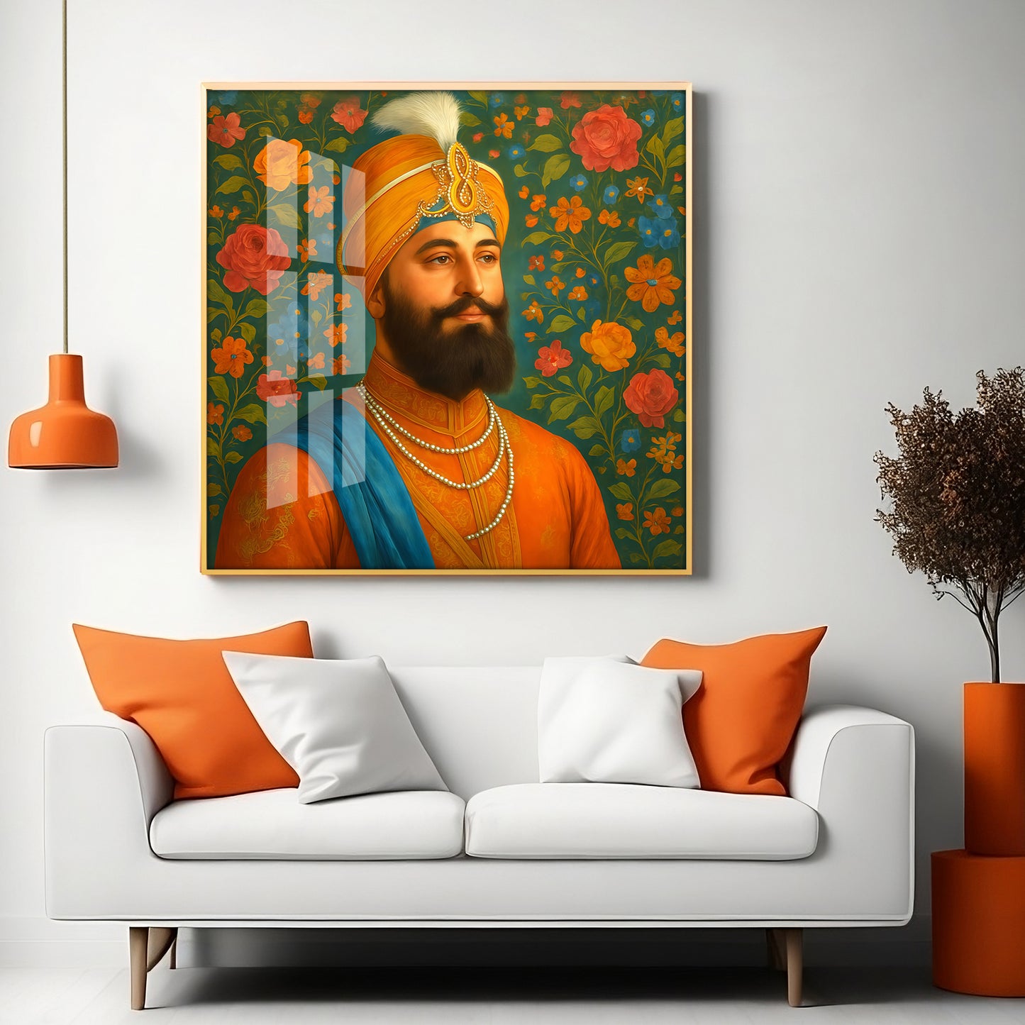 Shri Guru Gobind Singh Ji Premium Acrylic Square Wall Art