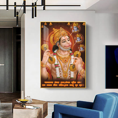 Wisdom of Hanuman Premium Vertical Acrylic Wall Art