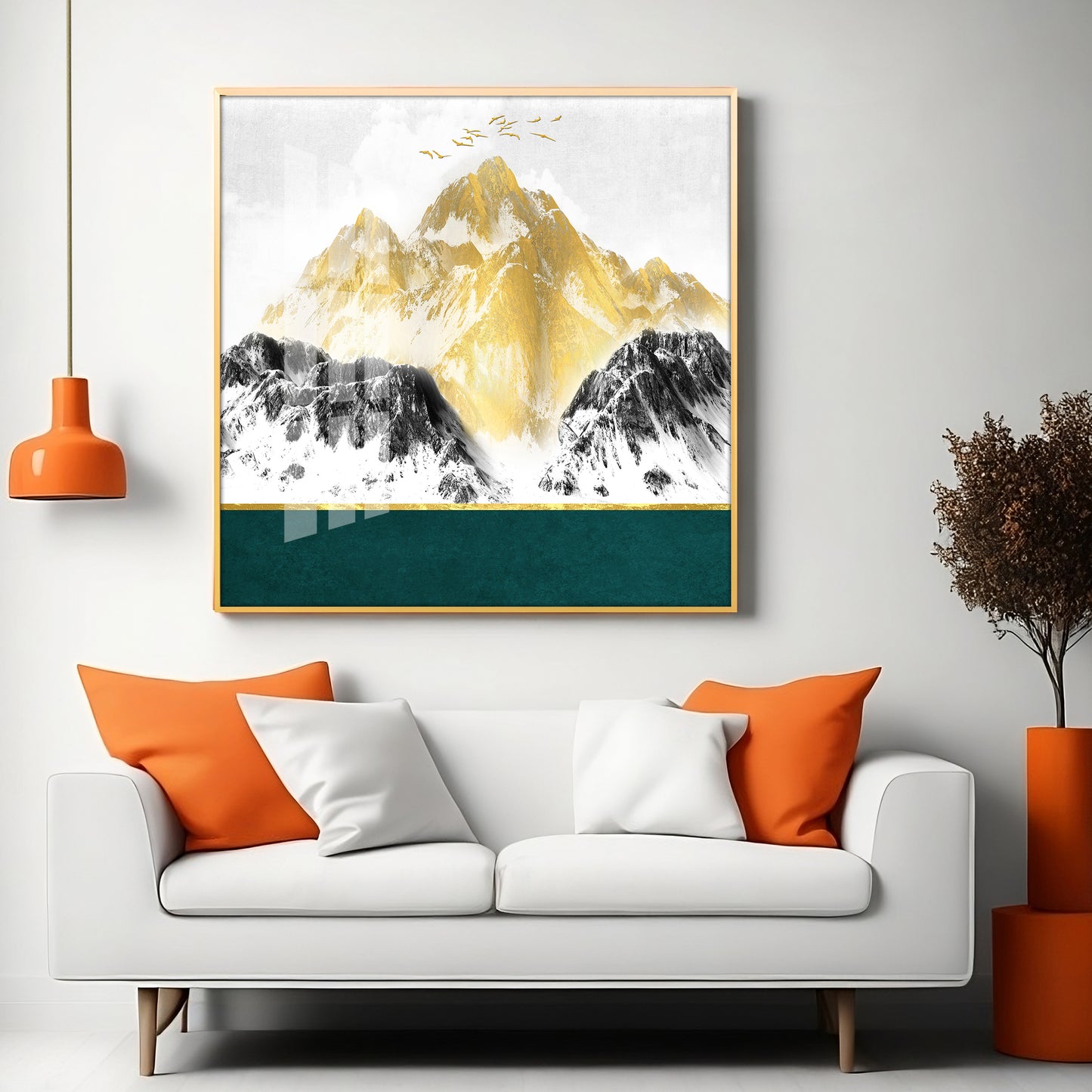 The Emerald Peak Acrylic Square Wall Art