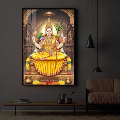 Sri Vidhya Sadhana Modern Luxury Backlight Vertical Wall Art