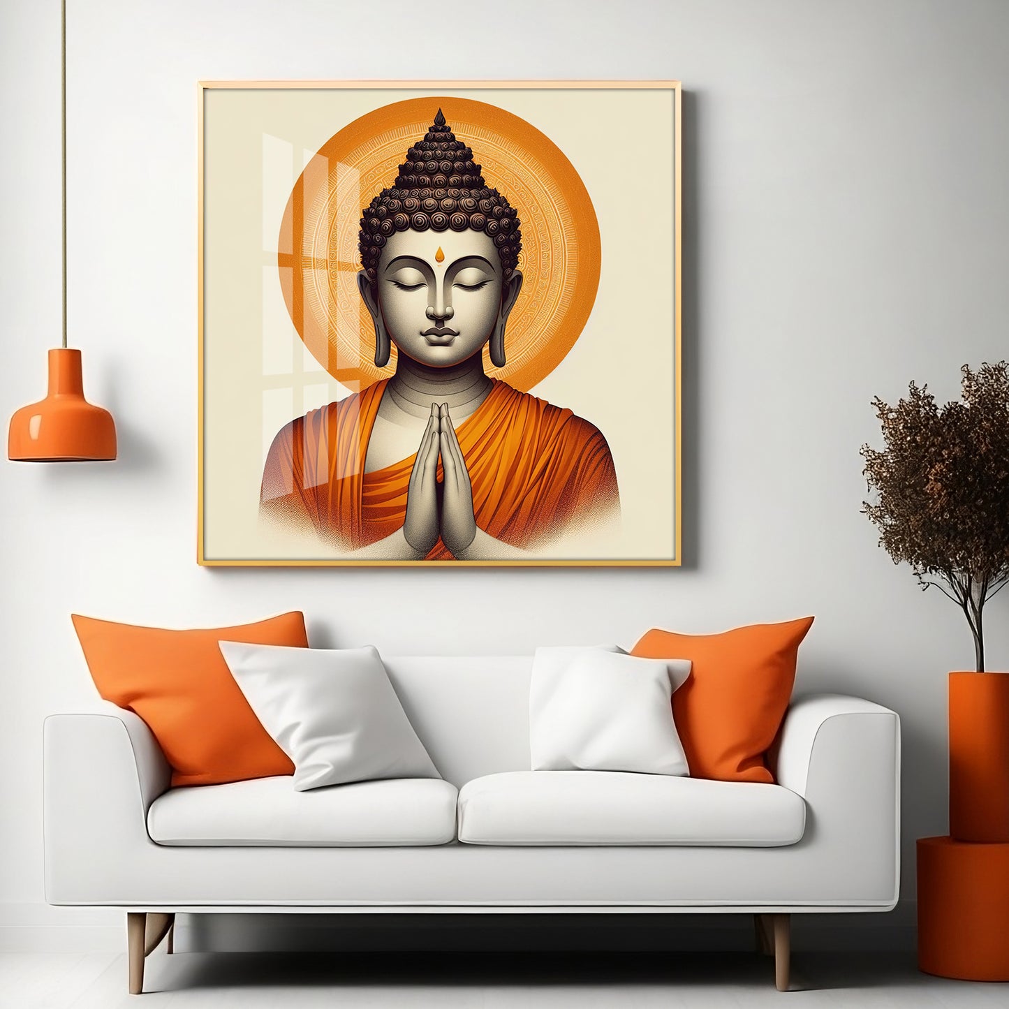 Lord Buddha Premium Acrylic Square Wall Art