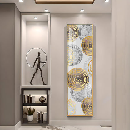 Spiral Gold & Black Design Premium Acrylic Vertical Wall Art