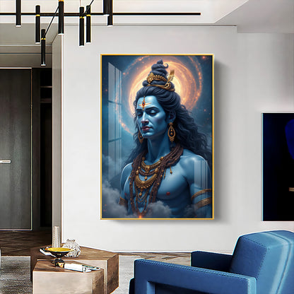 Sacred Vision Of Lord Shiva Premium Acrylic Wall Art