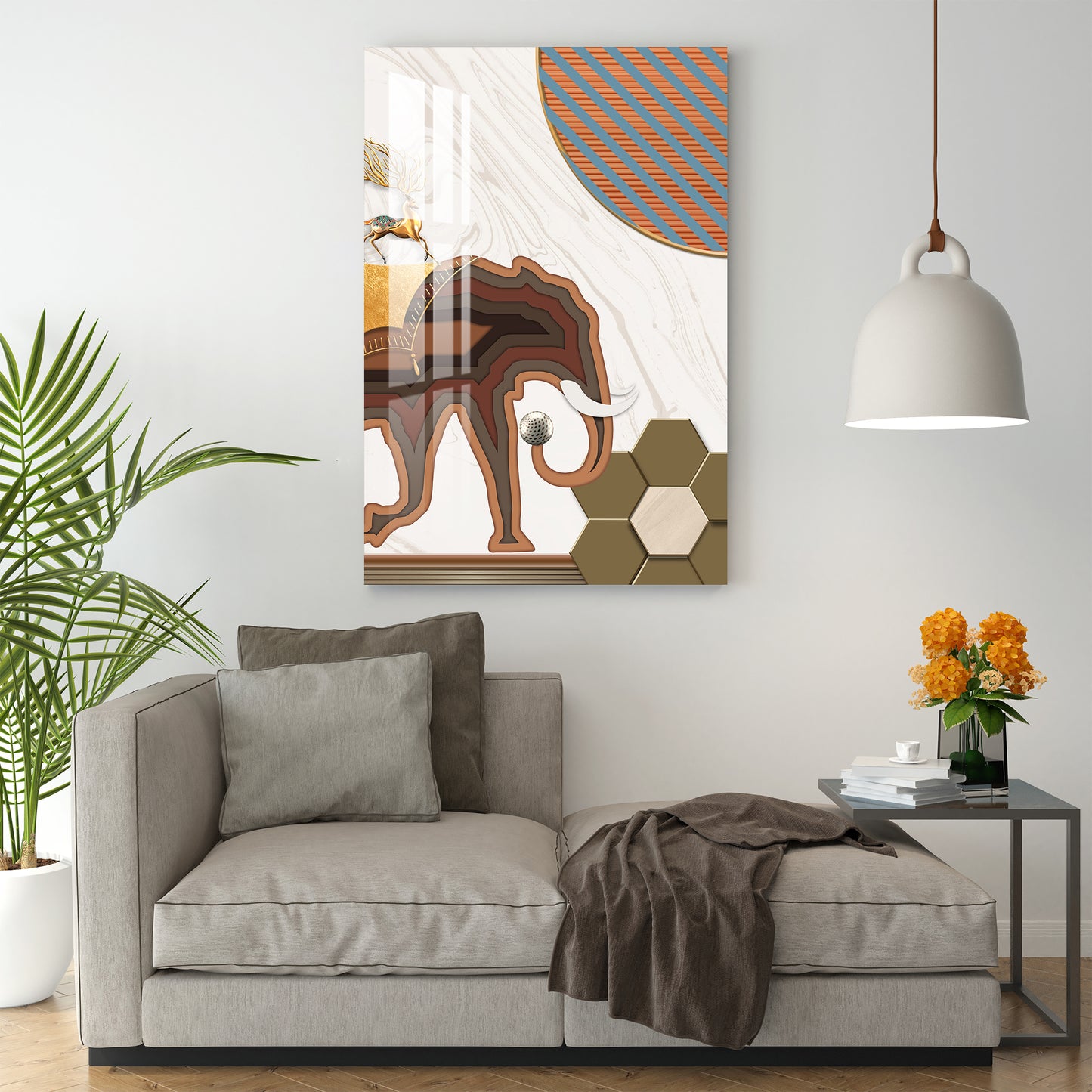 Minimalist Elephant Acrylic Wall Art