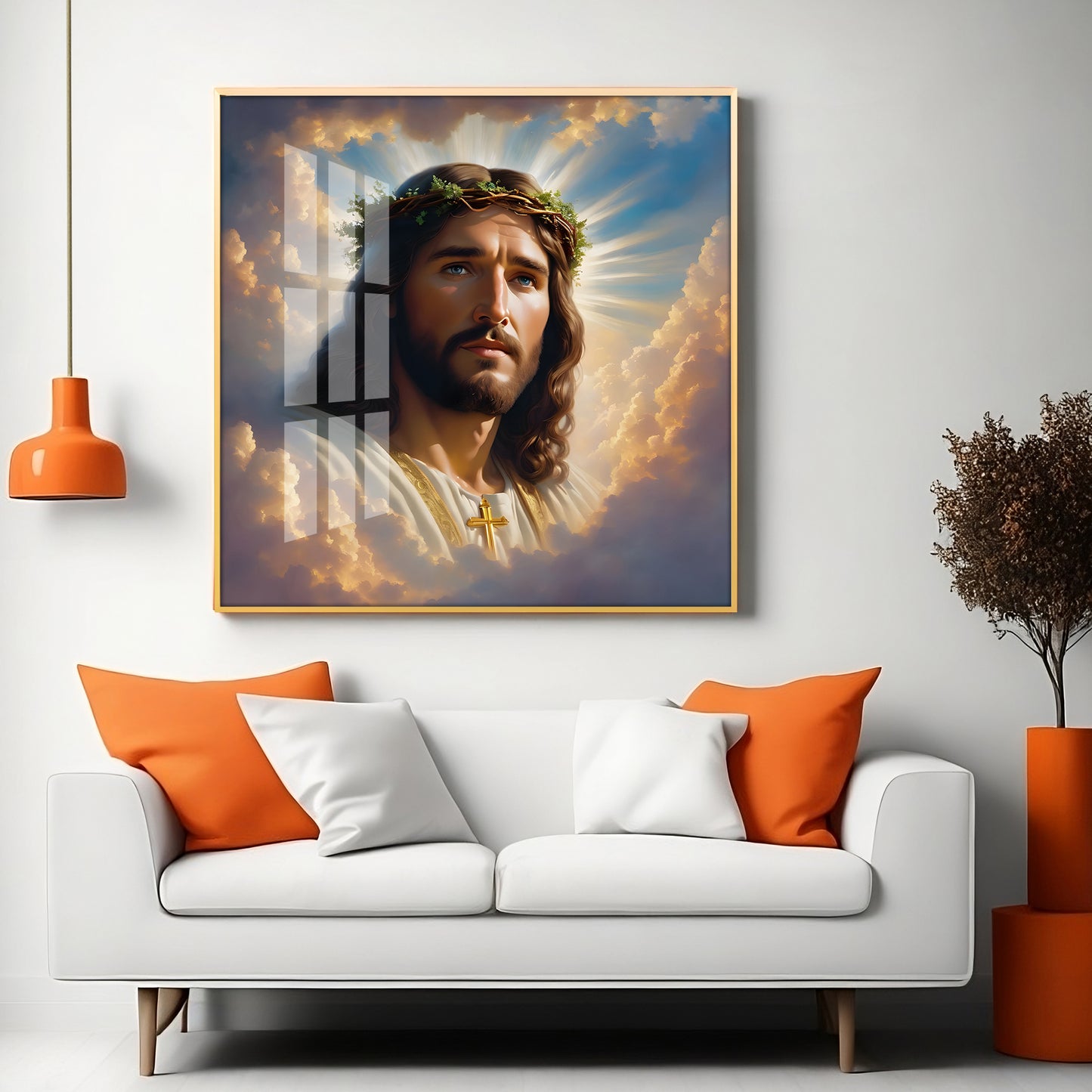 Jesus Christ Christian Premium Acrylic Square Wall Art