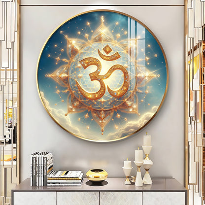 Om Incarnation Premium Acrylic Round Wall Art