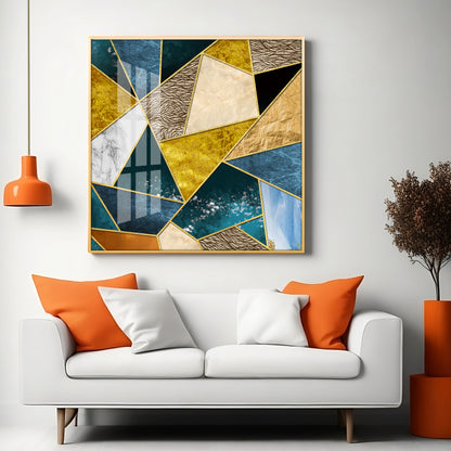 Abstract Colorful Patterns Premium Acrylic Square Wall Art