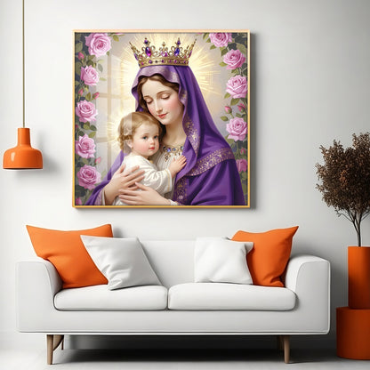 Holy Mother Of God Premium Acrylic Square Wall Art
