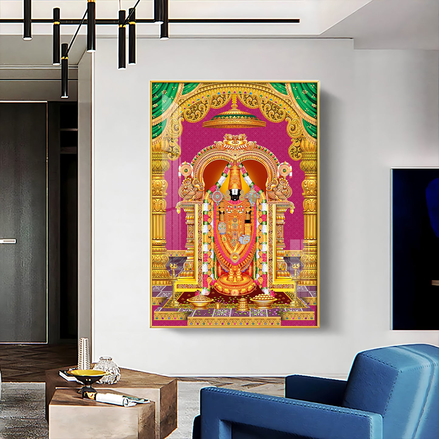 Sri Venkateswara Swamy Blessing Premium Acrylic Vertical Wall Art