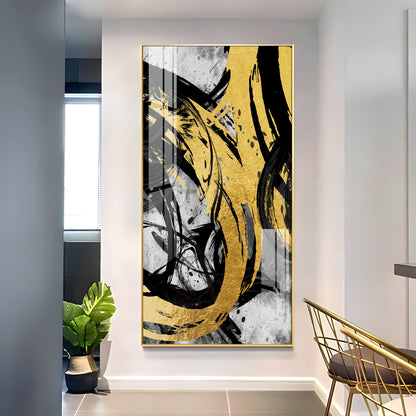 Brush Art Premium Acrylic Vertical Wall Art