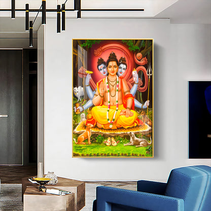 Lord Dattatreya Premium Acrylic Vertical Wall Art