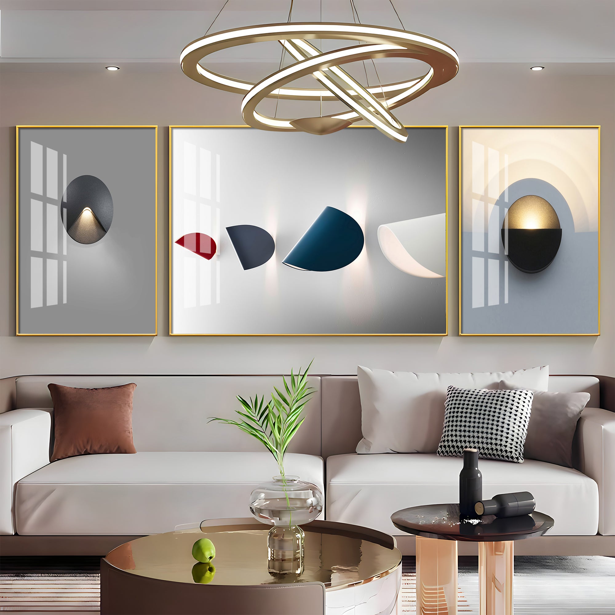 Fortune Art Premium Acrylic Wall Art (Set of 3)
