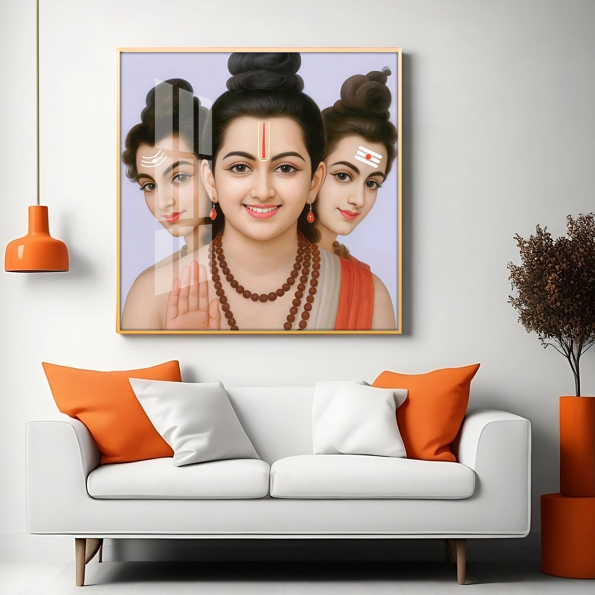 Sri Dattatreya Maharaj Ji Premium Acrylic Square Wall Art