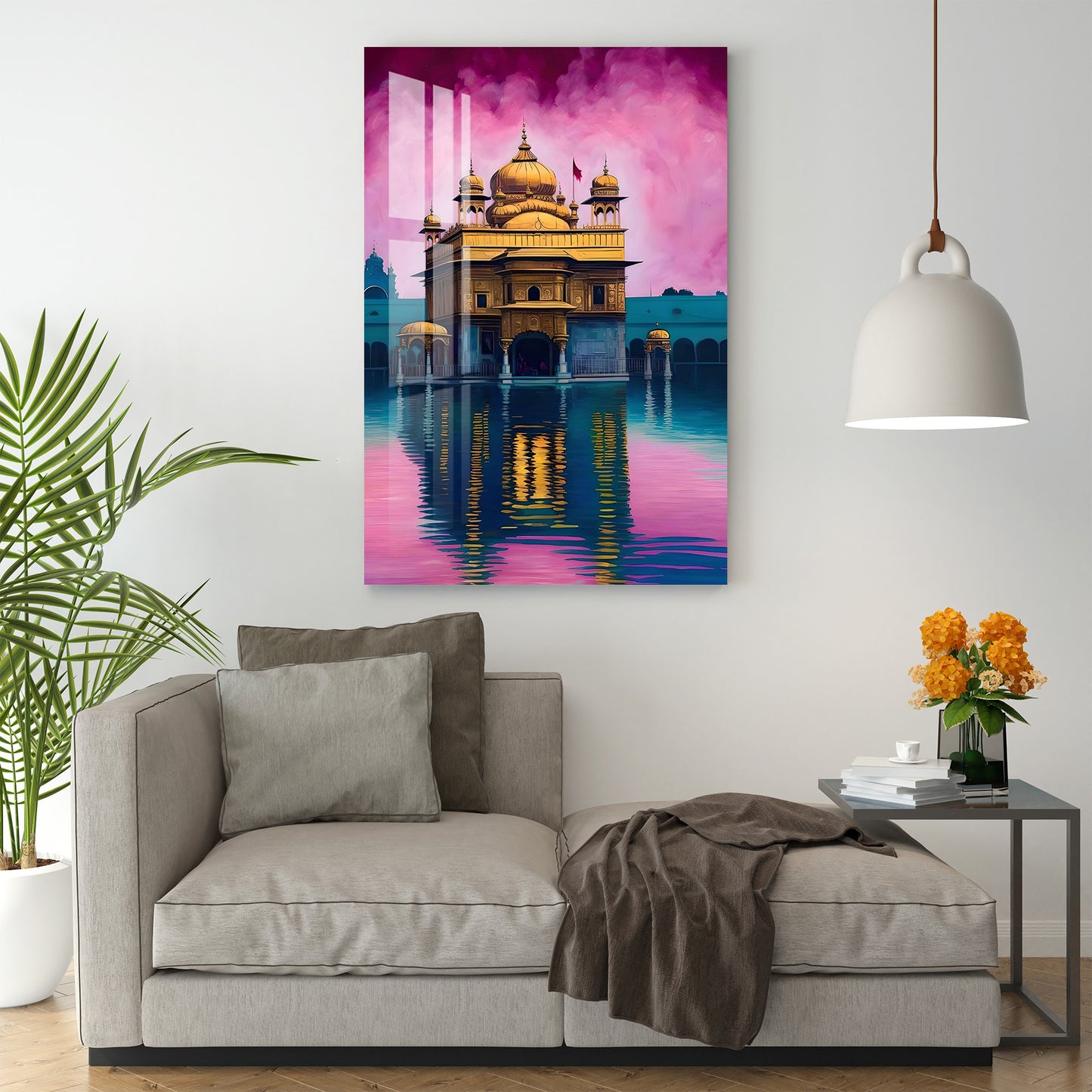 Golden Temple Acrylic Wall Art