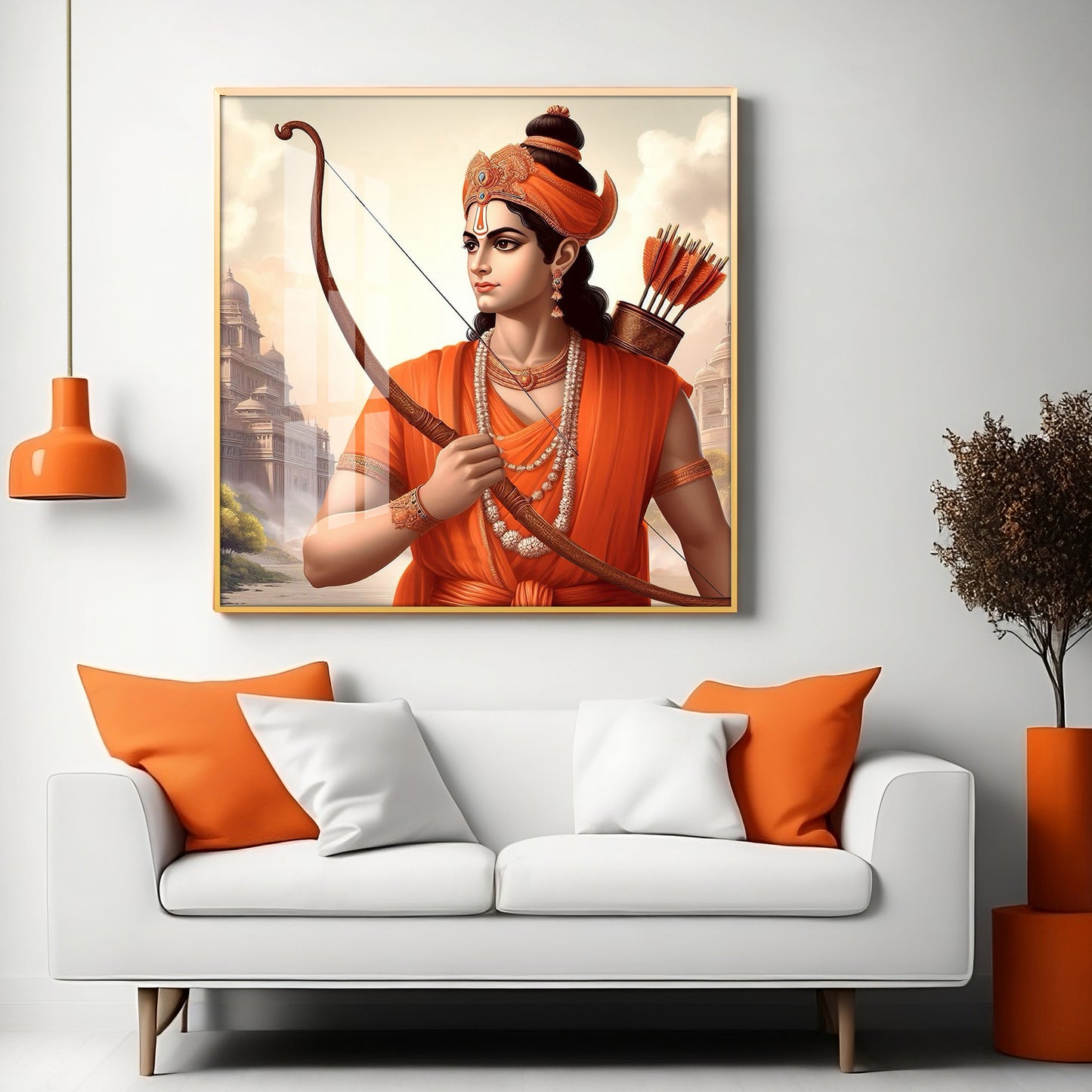 Prabhu Shree Ram Premium Acrylic Square Wall Art