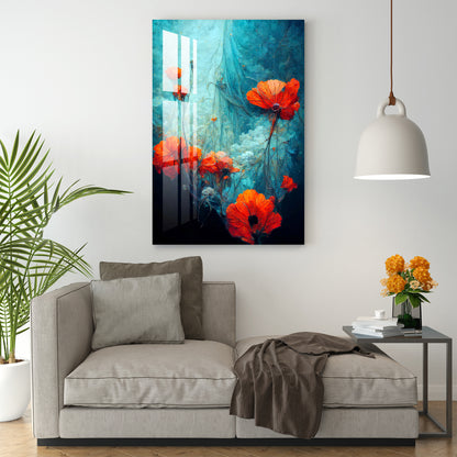 California Poppy Flowers Acrylic Wall Art