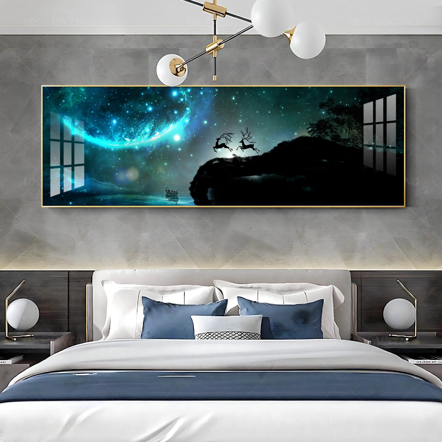 Blue Fantasy Premium Acrylic Horizontal Wall Art