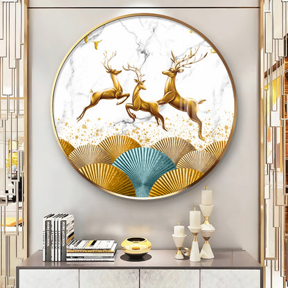 Enchanted Deer Premium Acrylic Round Wall Art