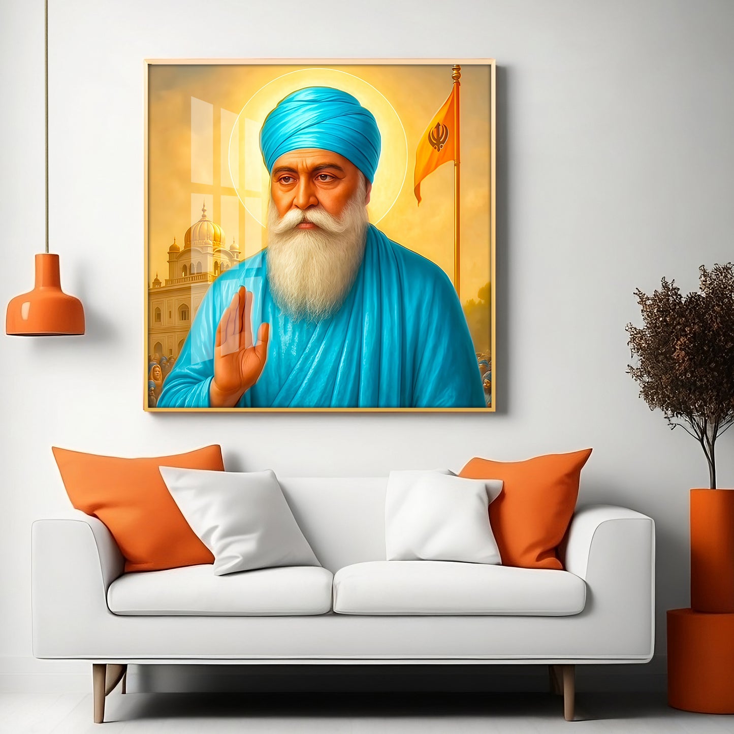 Blessing By Guru Nank Ji Premium Acrylic Square Wall Art
