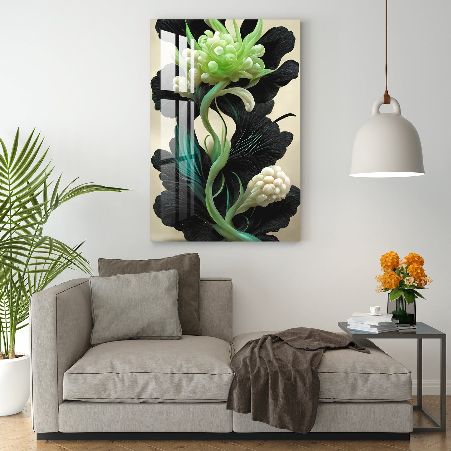 Oceanic Flowers Acrylic Wall Art