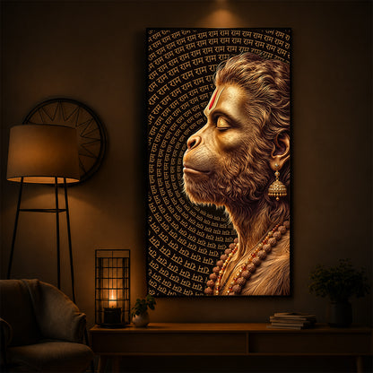Hanuman Ji Modern Luxury Backlight Vertical Wall Art