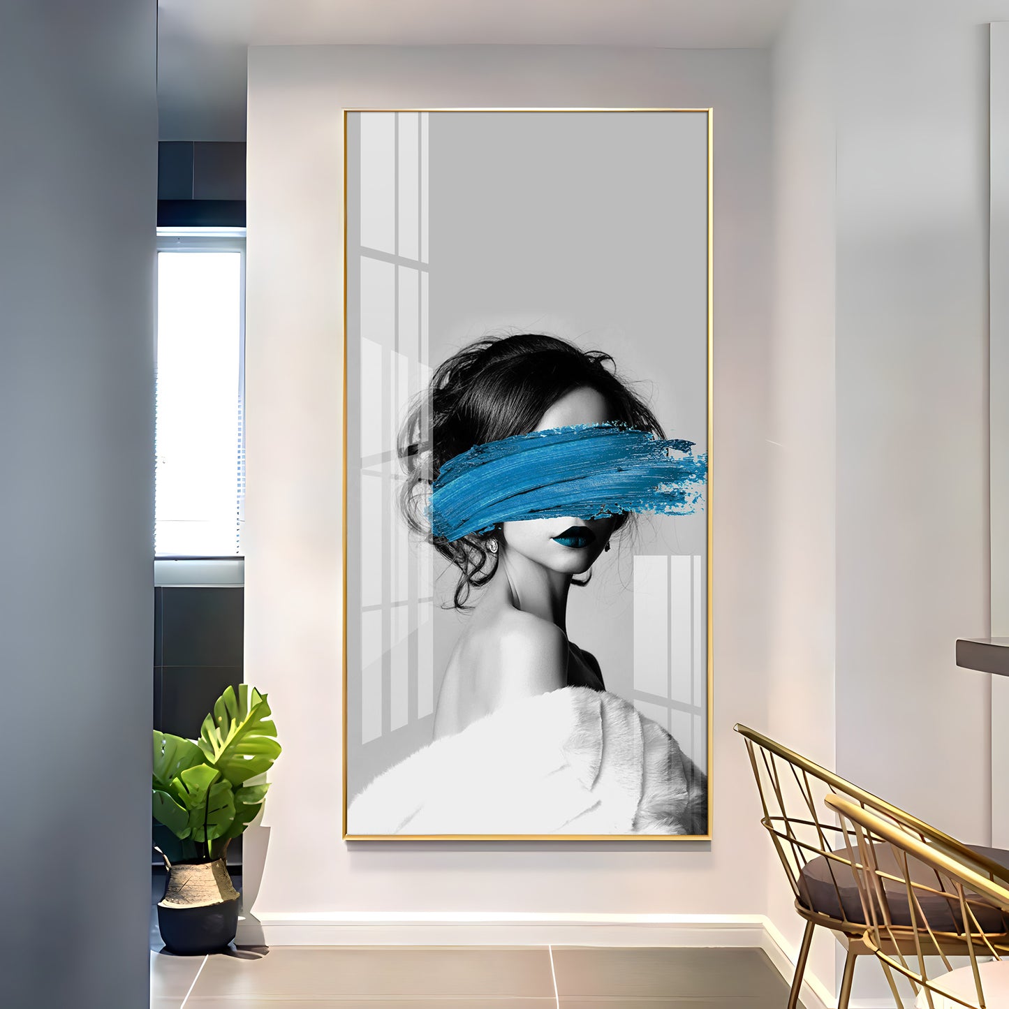 Blindfolded Fashion Premium Acrylic Vertical Wall Art