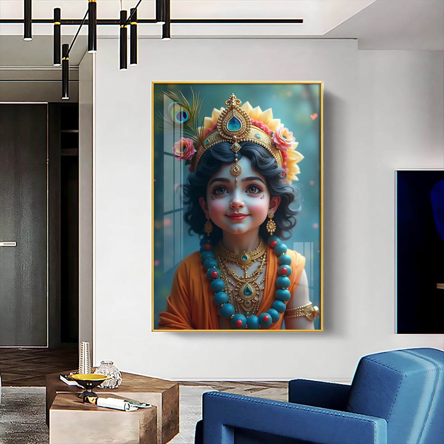 Little Krishna Resonance Premium Acrylic Wall Art