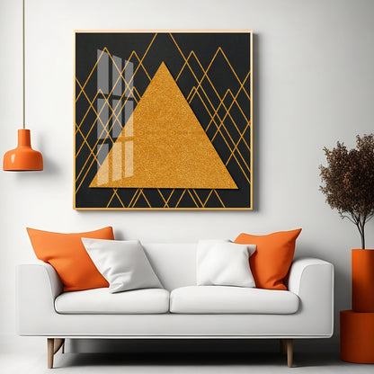 Abstract Geometric Figure Triangle Premium Acrylic Square Wall Art